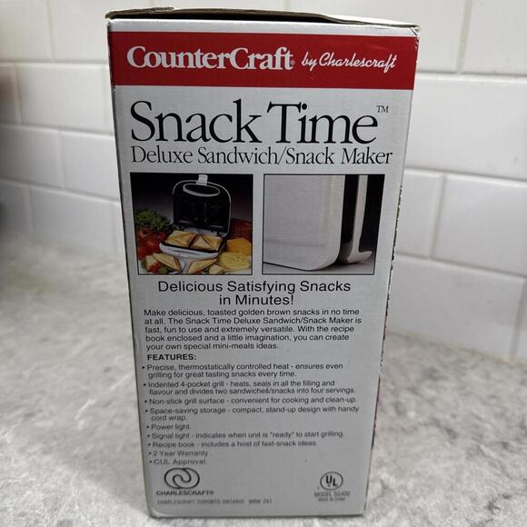 CounterCraft Snack Time Delux Sandwich/Snack Maker. New in Box. - Picture 5 of 7
